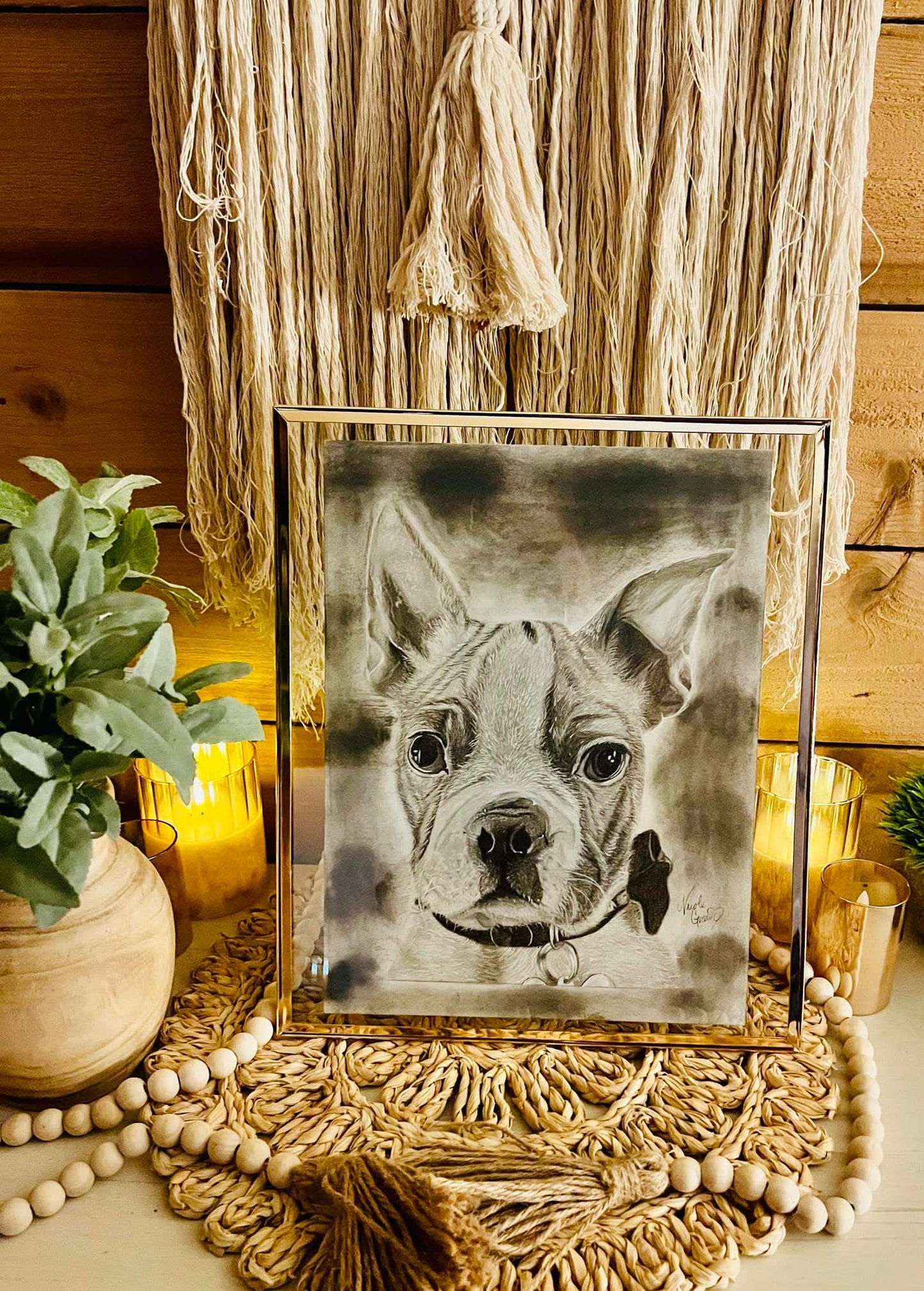 Custom Graphite Pet Portraits